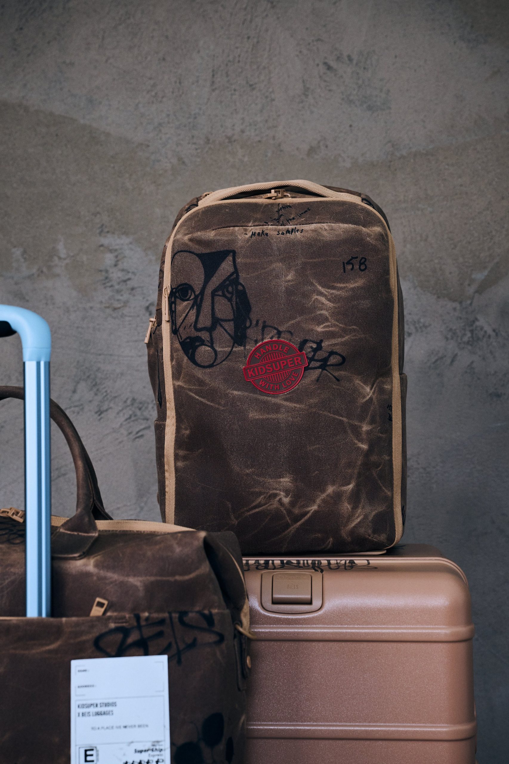 BÉIS x KidSuper The Pro Travel Backpack in Cargo - Image 5