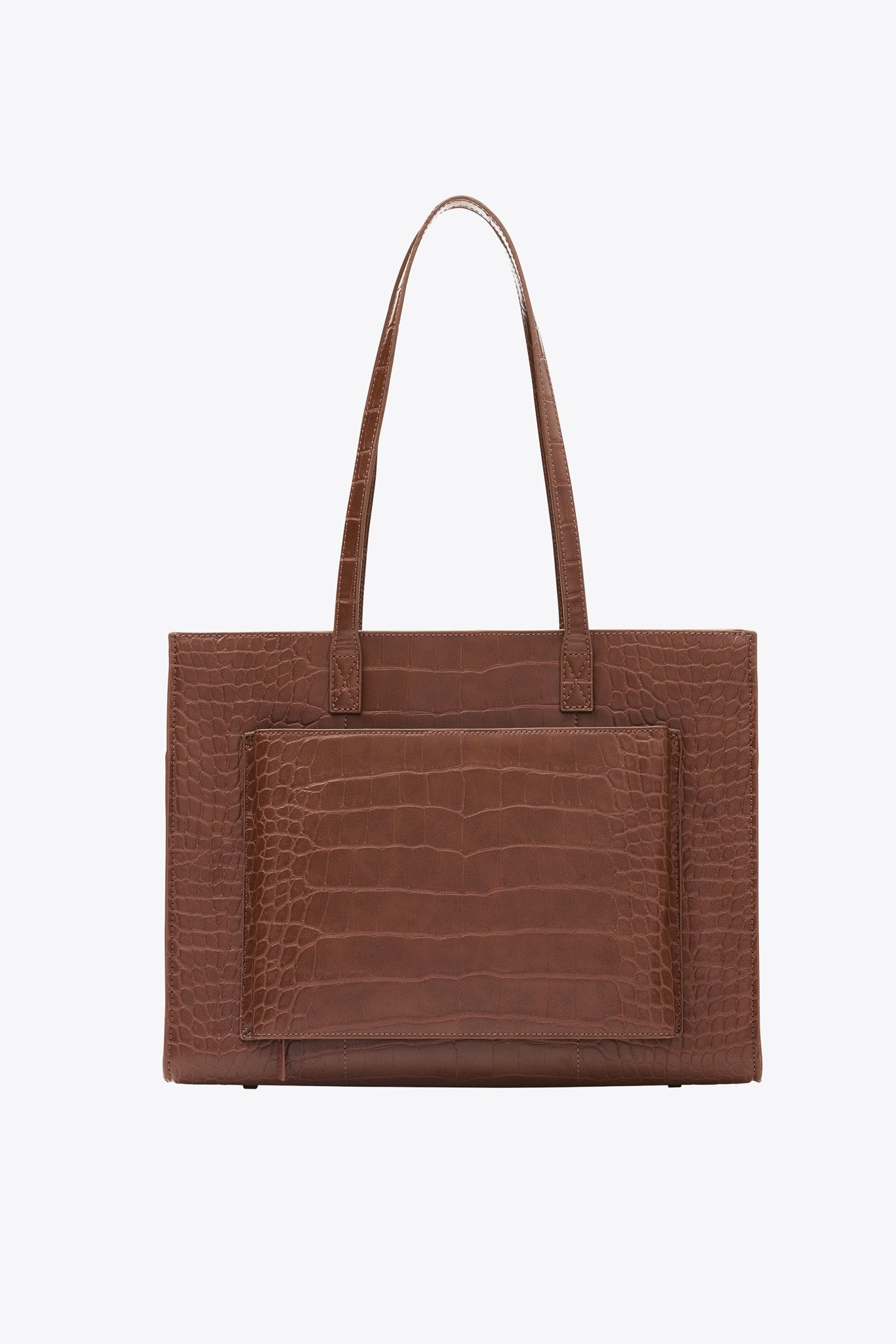 The Work Tote in Maple Croc - Image 9