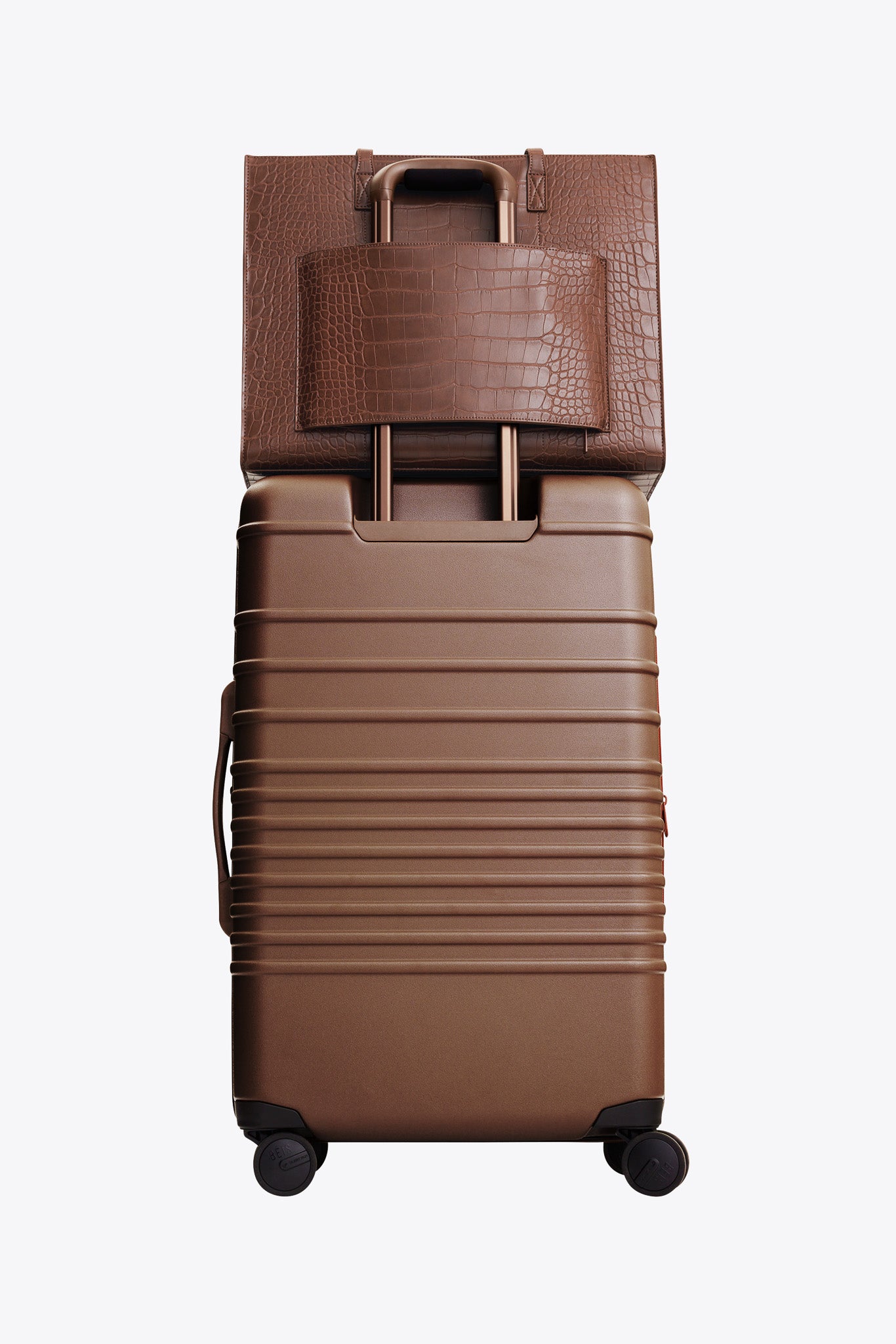 The Large Work Tote in Maple Croc - Image 4