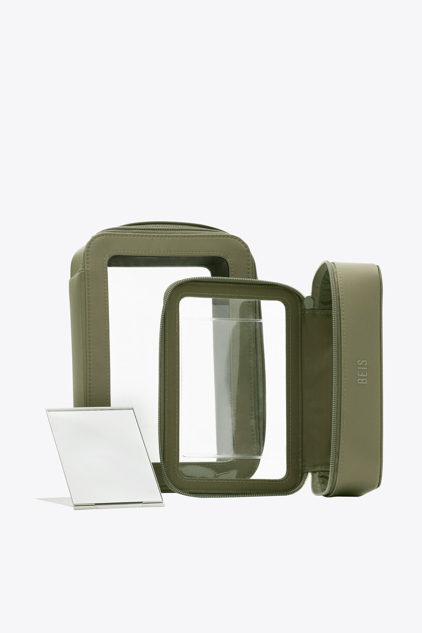 The In Flight Cosmetic Set in Olive - Image 2