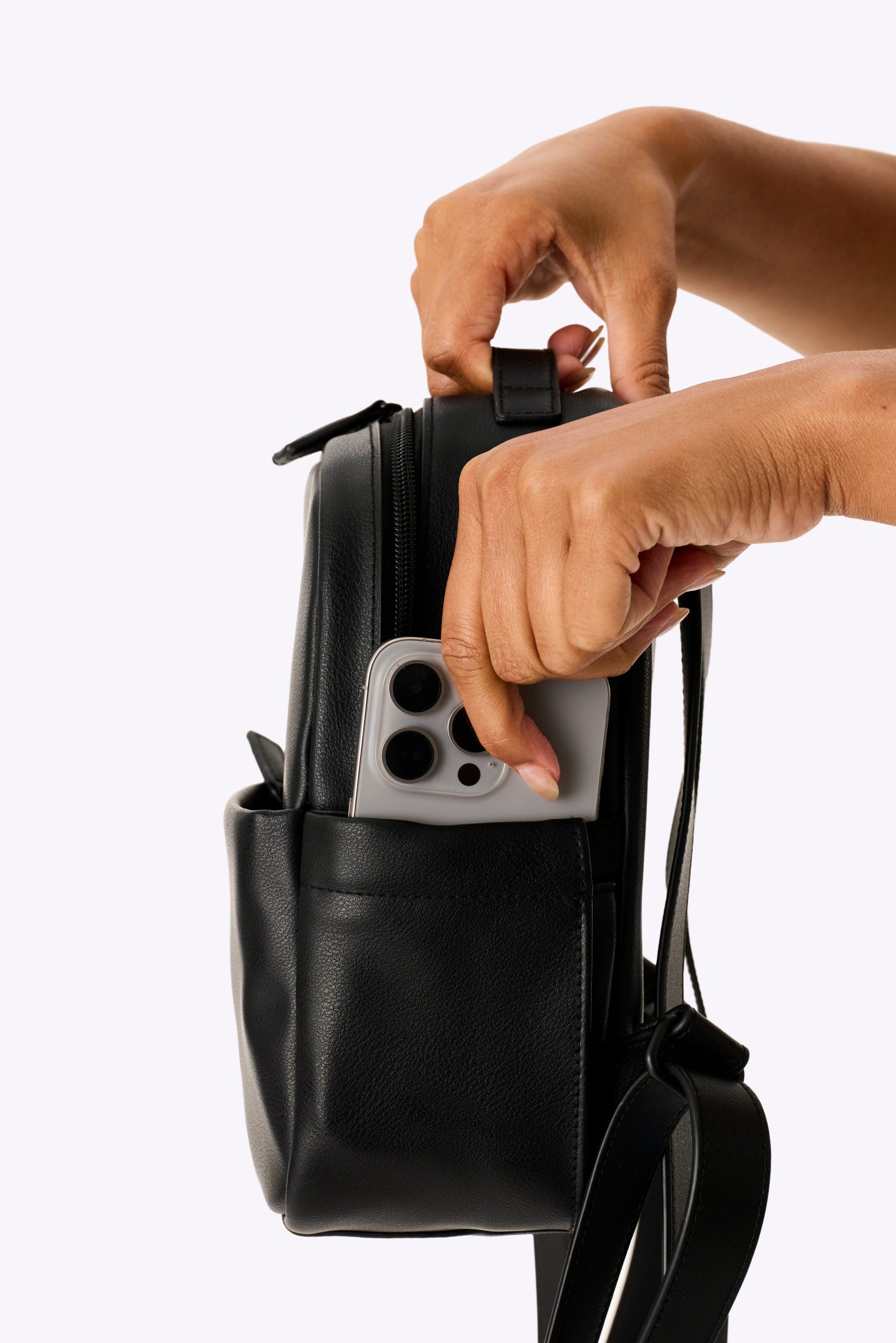 The Essential Mini Backpack in Black - Image 3