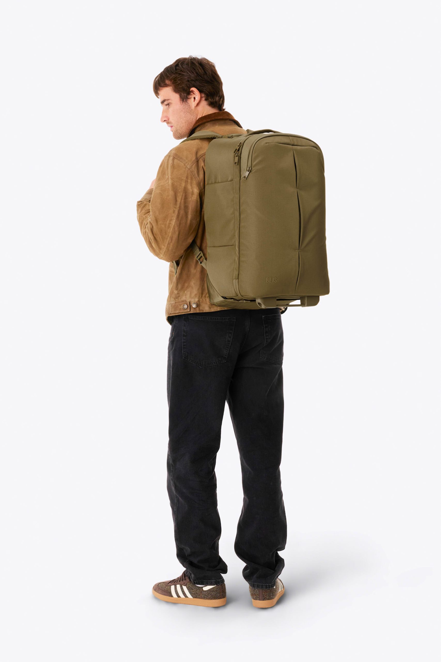 The Pro Rolling Backpack in Khaki - Image 3