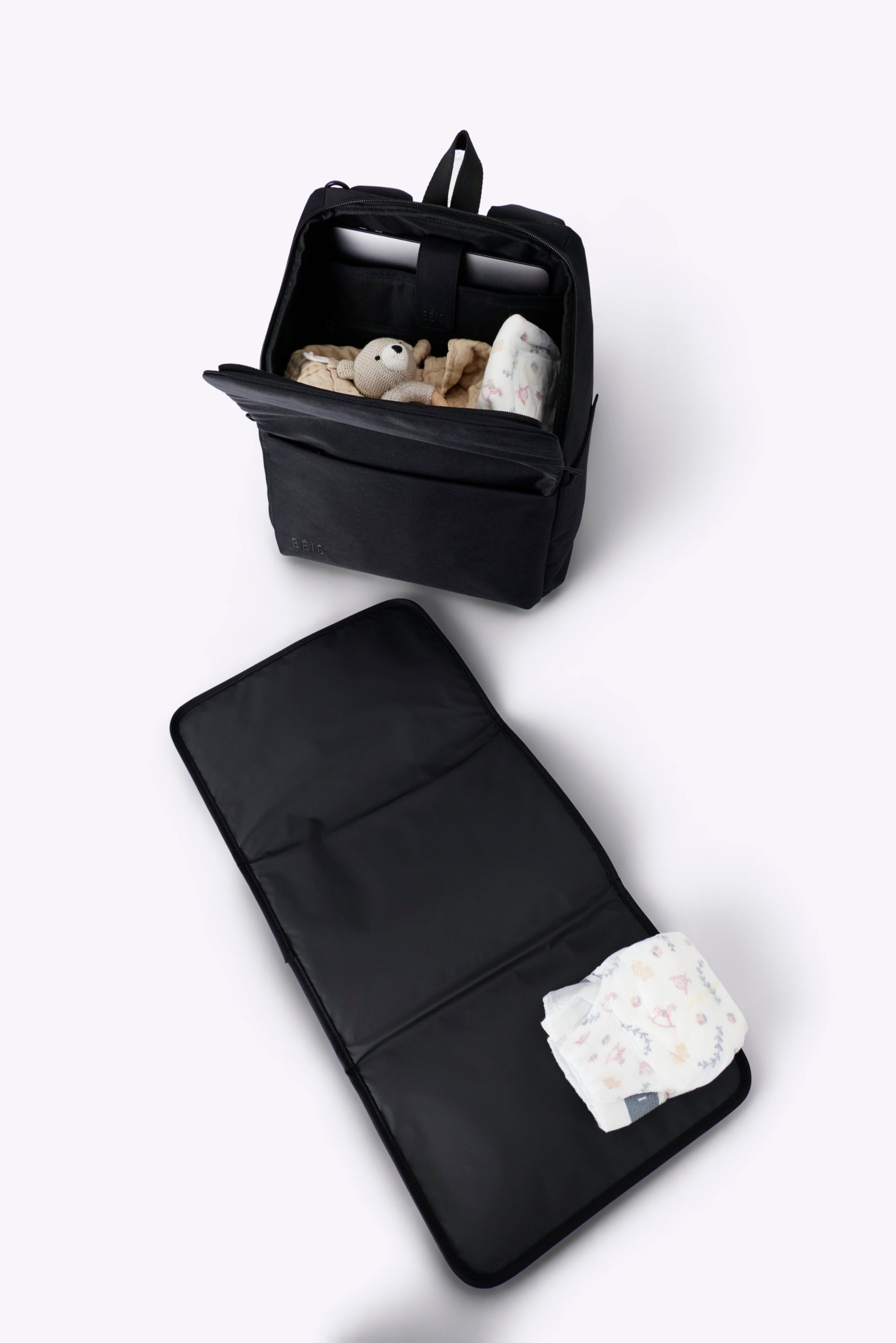 The Everyday Diaper Backpack in Black Nylon - Image 2