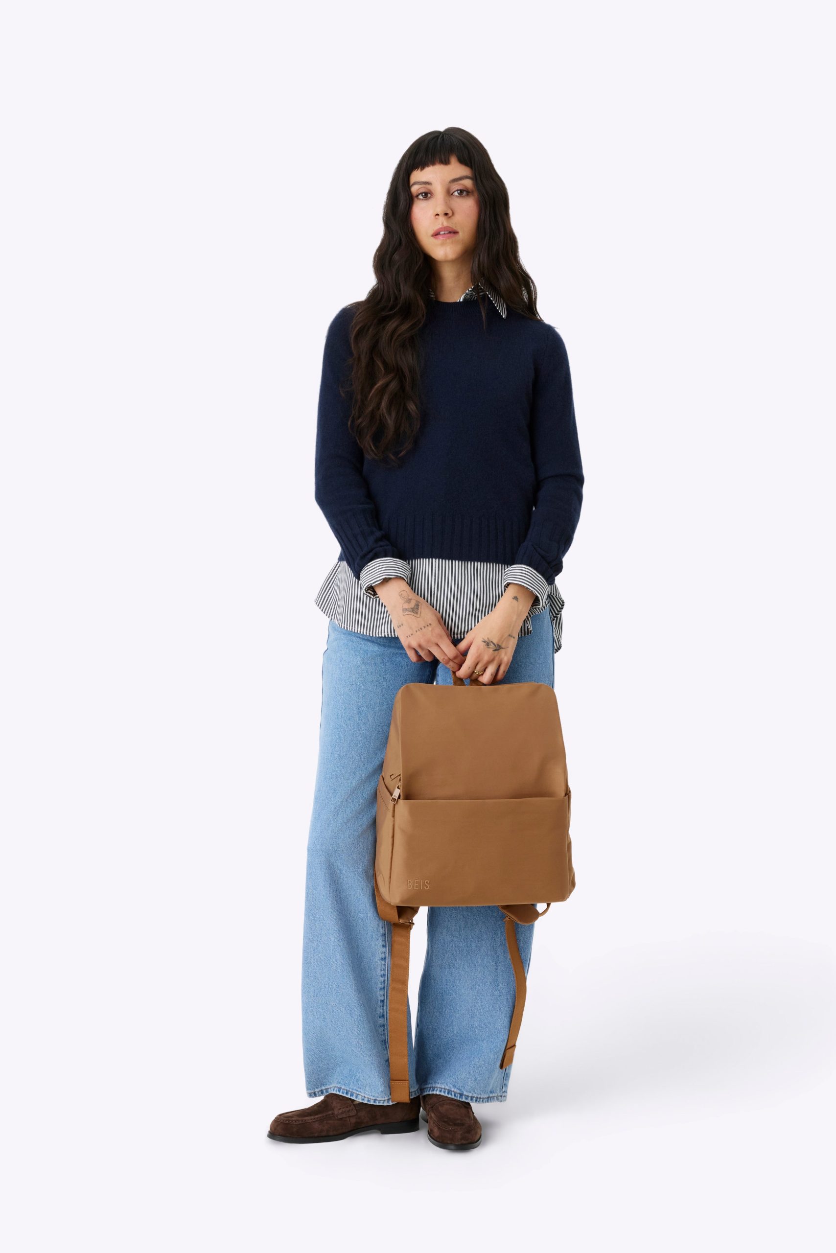 The Everyday Diaper Backpack in Camel Nylon - Image 4