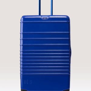 The Large Check-In Roller in Glossy Cobalt Blue