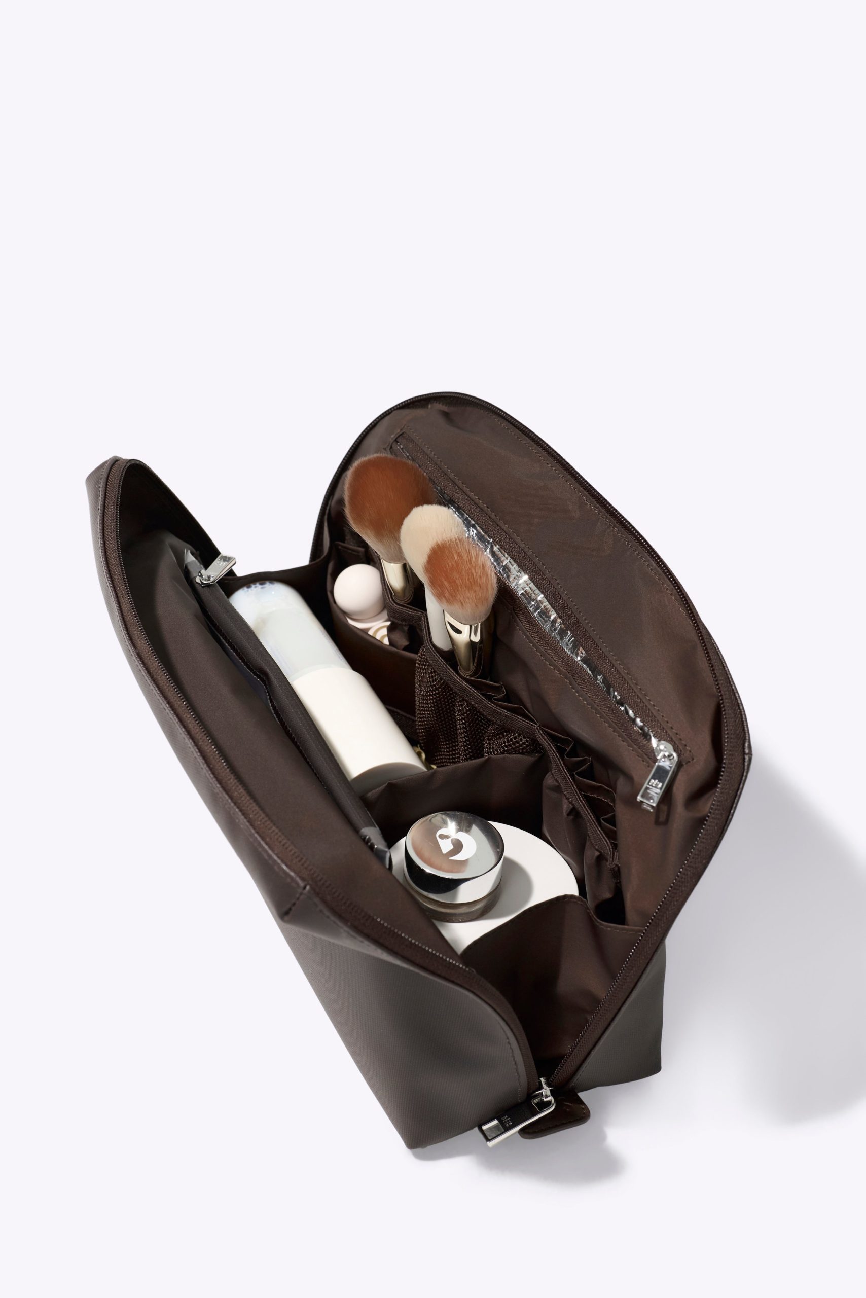 The Large Cosmetic Pouch in Espresso - Image 2