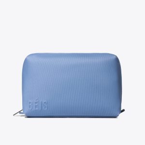 The Medium Cosmetic Pouch in Dusty Blue