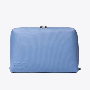The Large Cosmetic Pouch in Dusty Blue