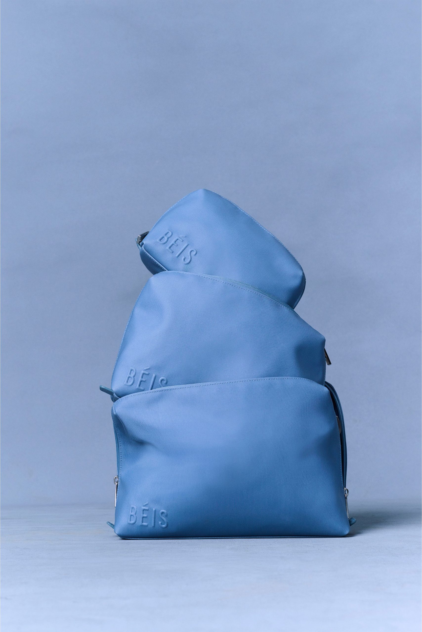 The Medium Cosmetic Pouch in Dusty Blue - Image 3