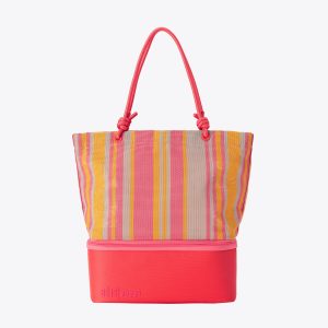 BÉIS x poppi The Cooler Tote in Juicy Stripe