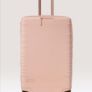 The Large Check-In Luggage Cover in Atlas Pink