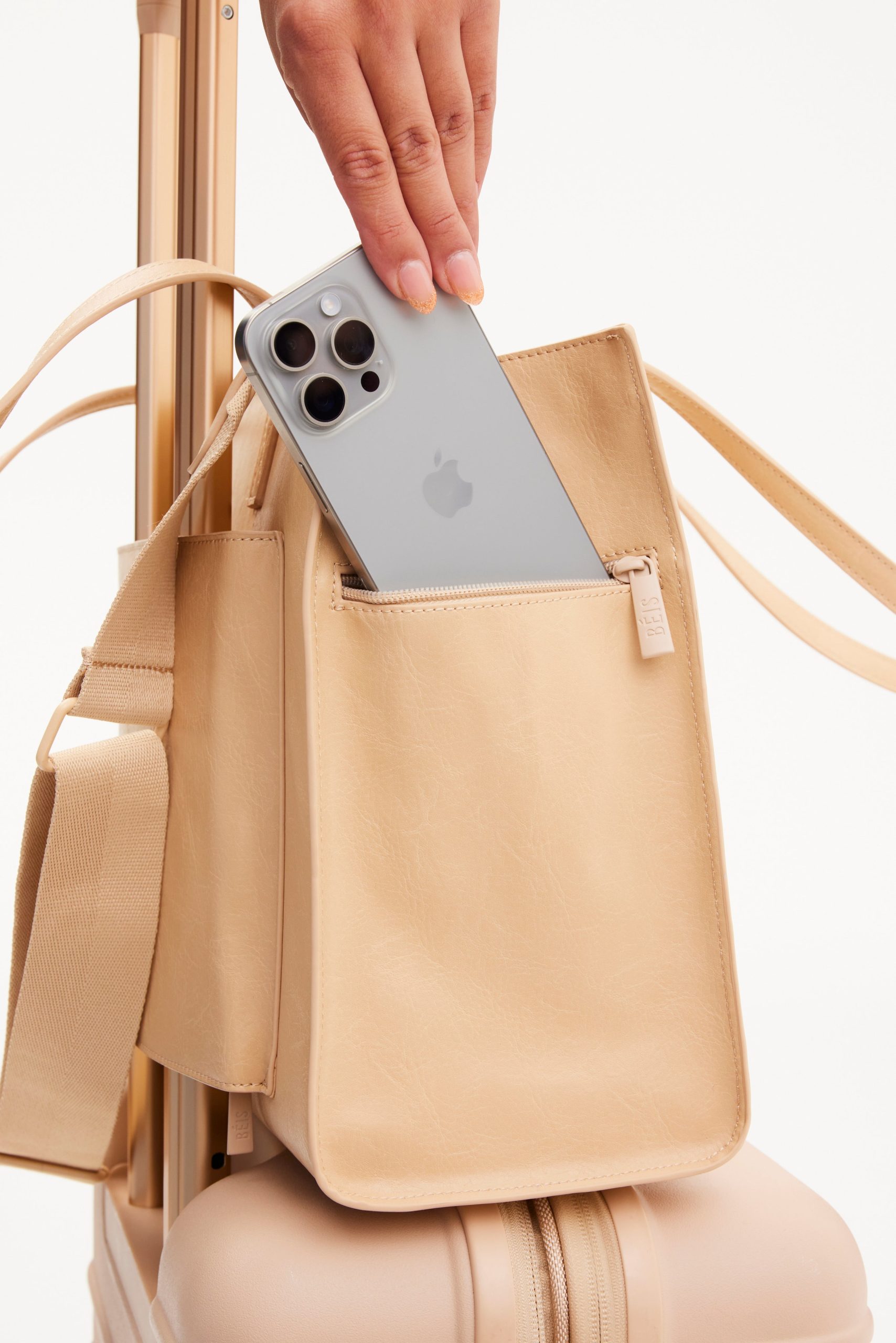 The Work Tote in Beige - Image 9