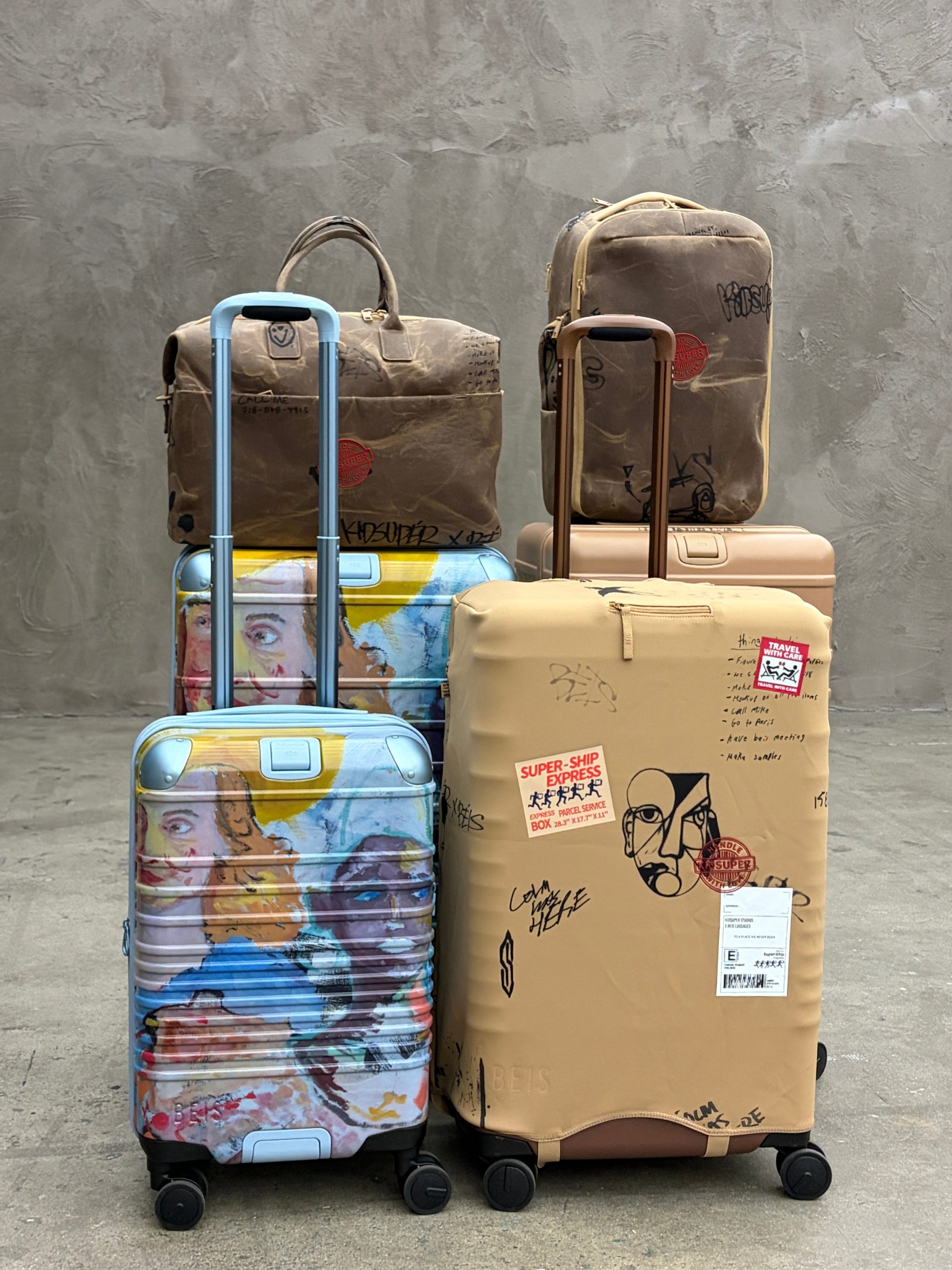 BÉIS x KidSuper The Hybrid Check-In Luggage Cover in Cargo - Image 3