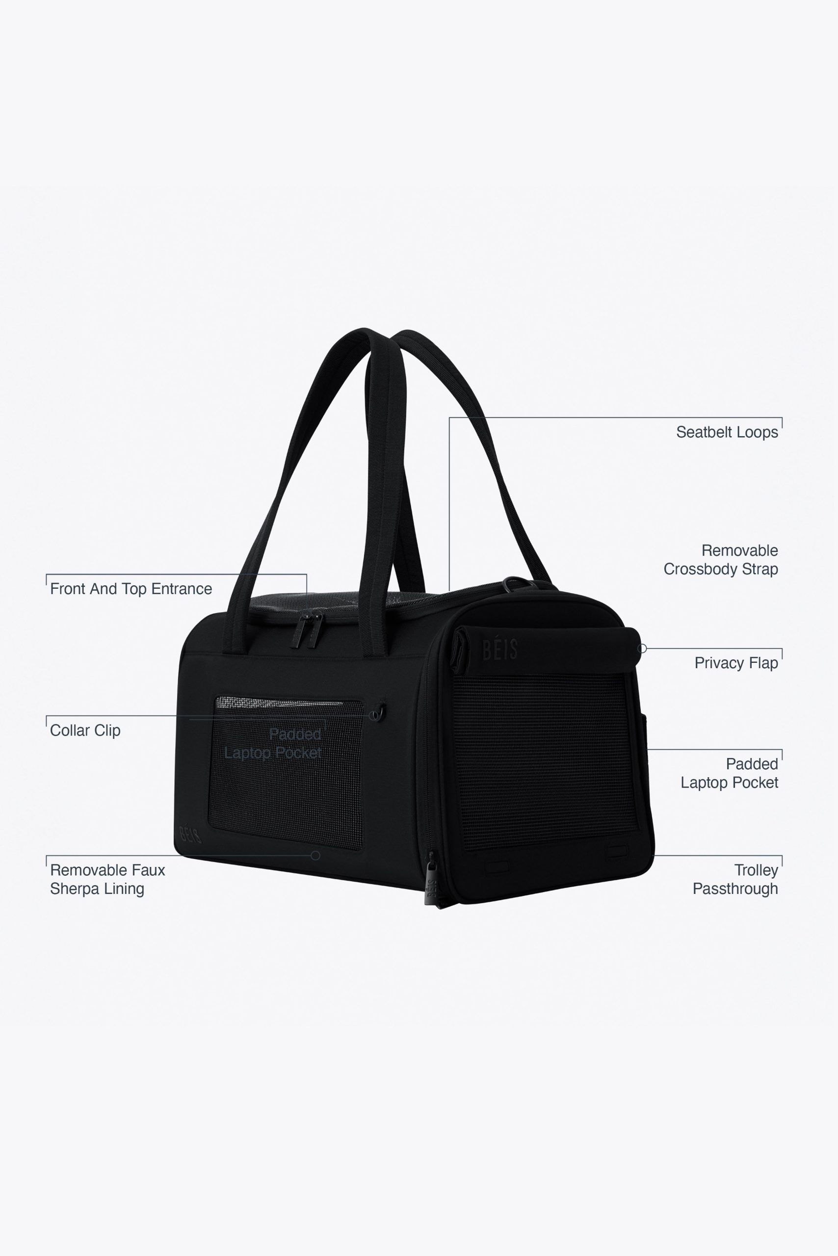 The Pet Carrier in Black - Image 2