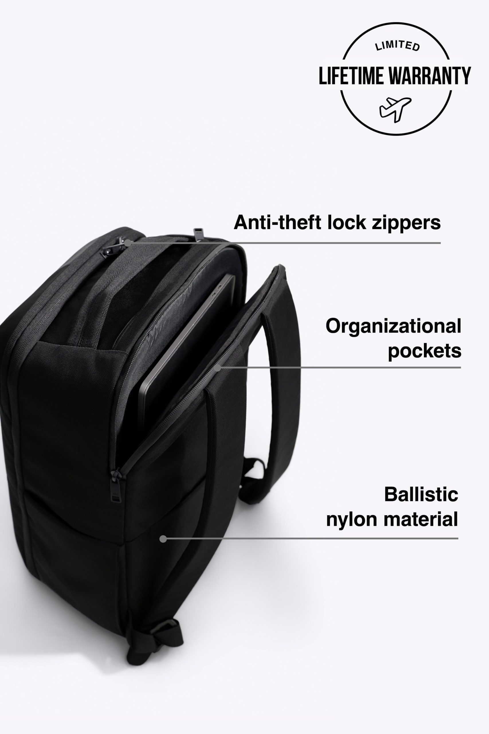 The Pro Travel Backpack in Black - Image 2