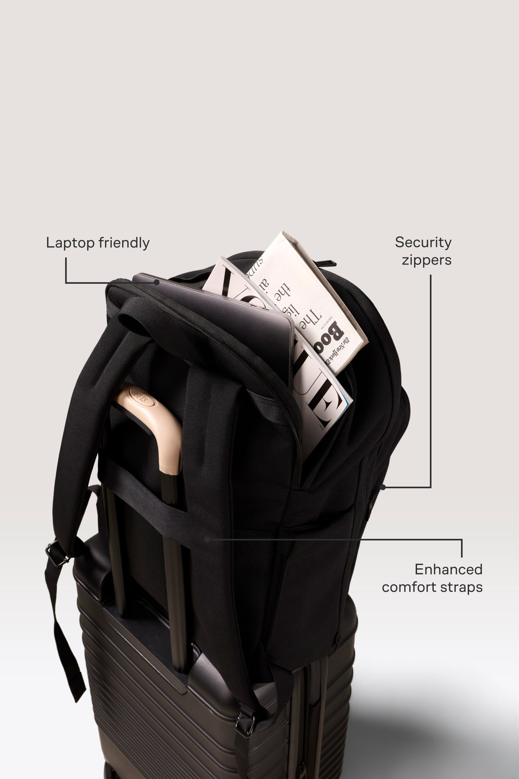 The Travel Backpack in Black - Image 2