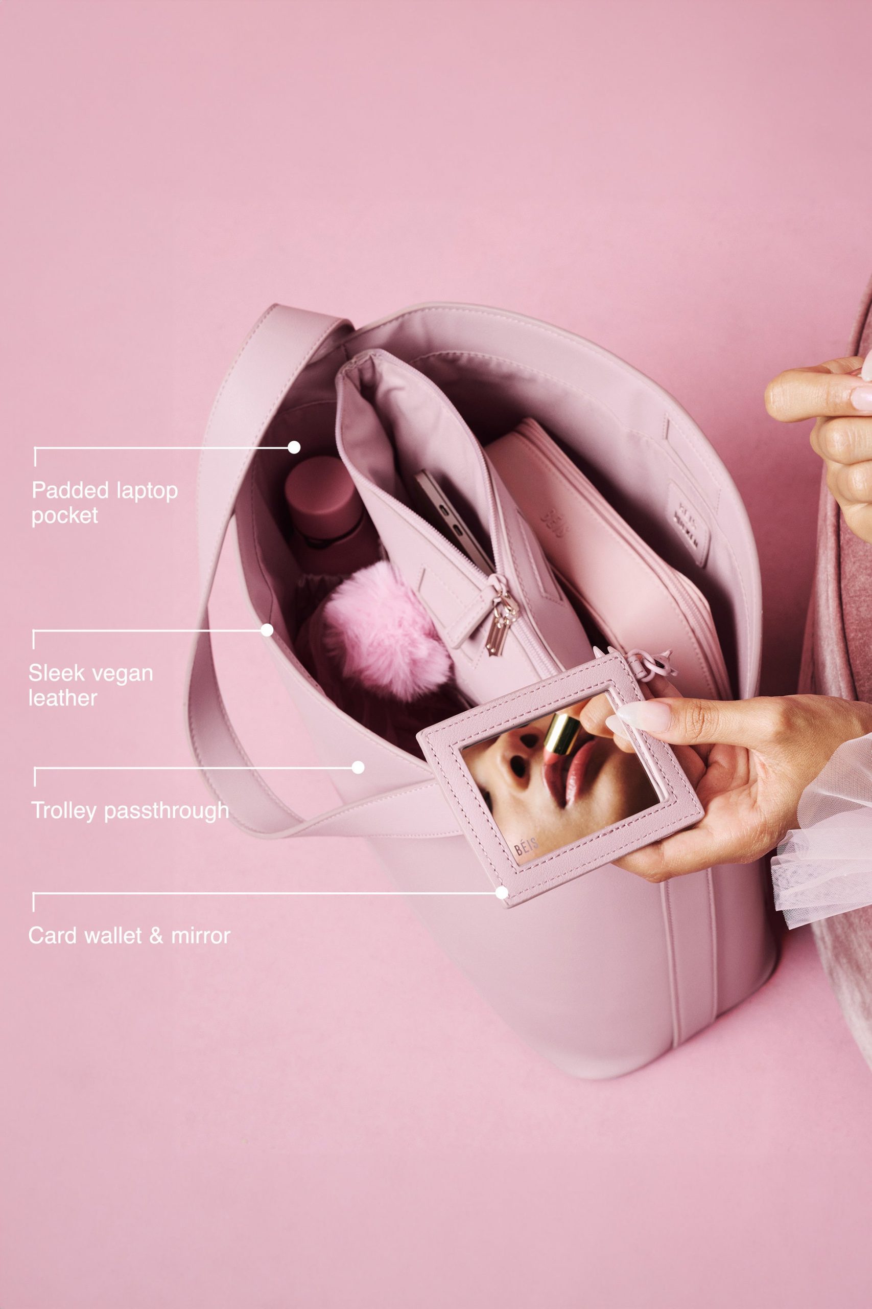 The Essential Tote in Wicked Pink - Image 2