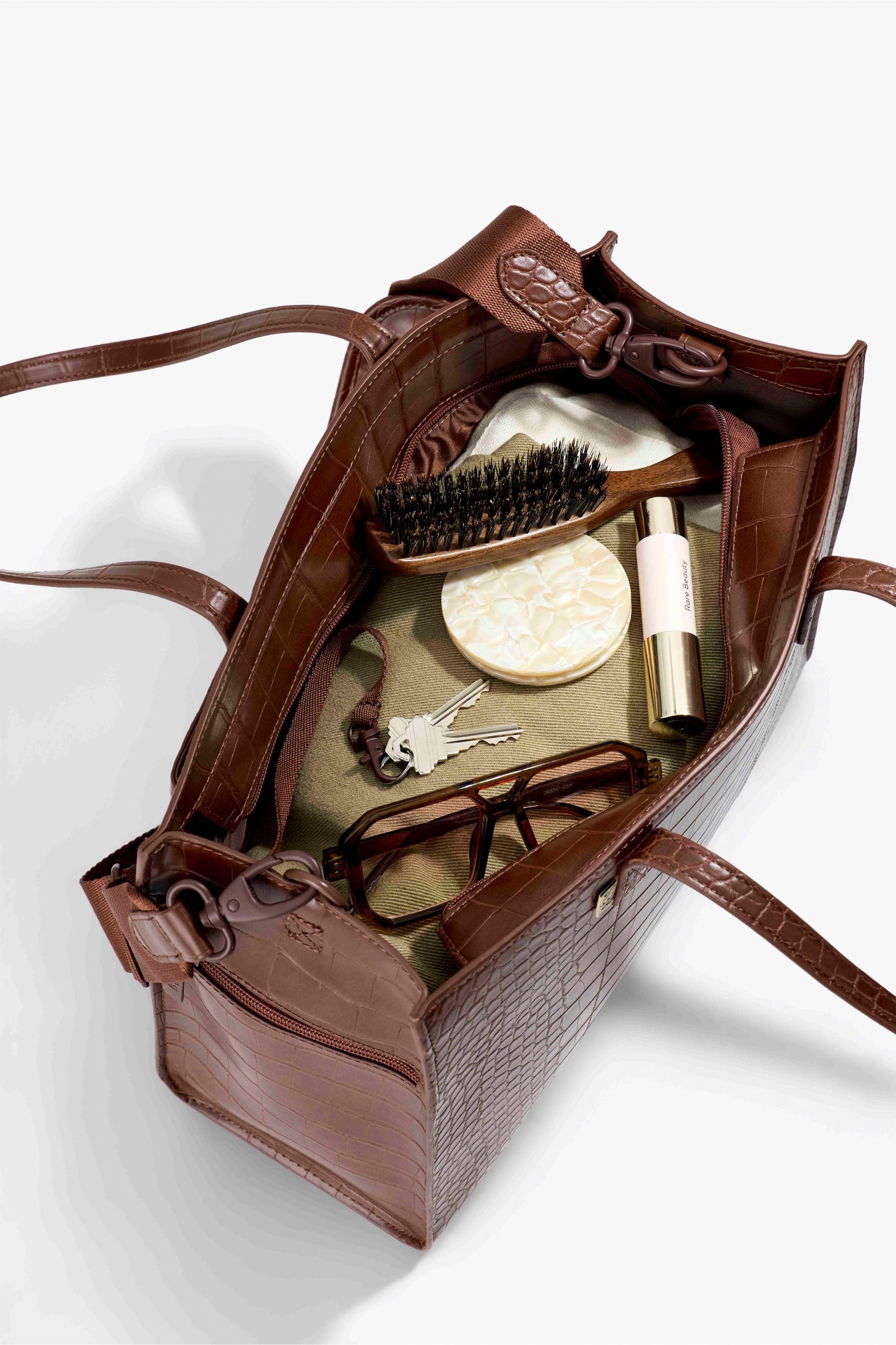 The Work Tote in Maple Croc - Image 7