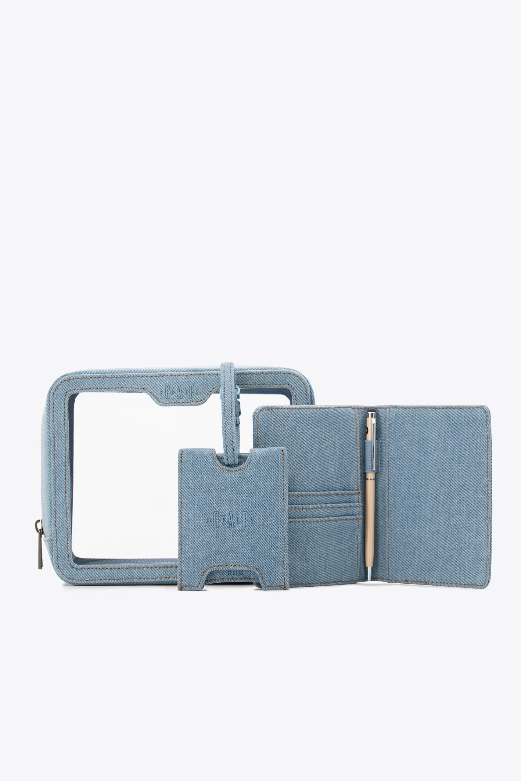 Gap x BÉIS The Passport & Luggage Tag Set in Denim Blue - Image 5