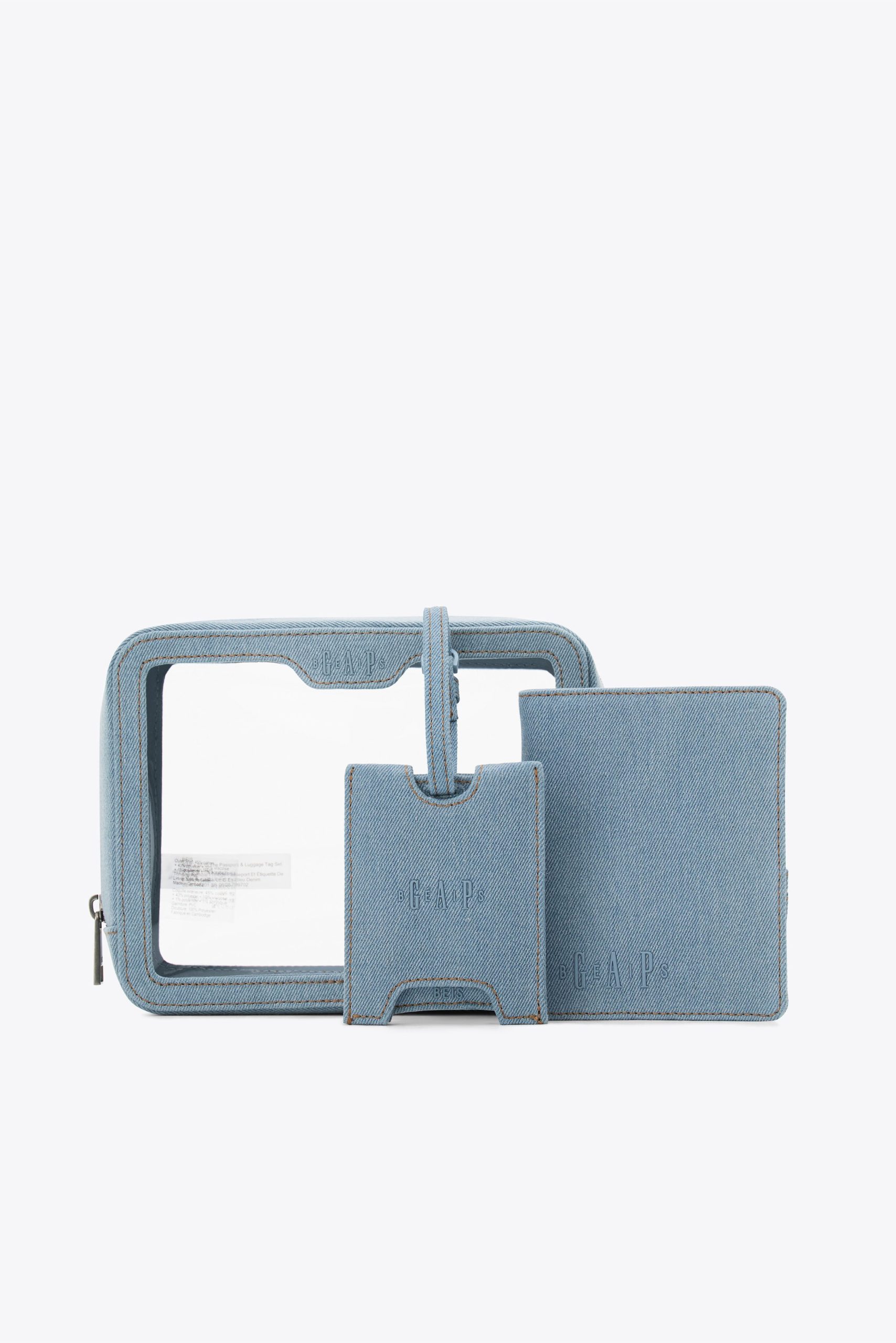 Gap x BÉIS The Passport & Luggage Tag Set in Denim Blue - Image 4